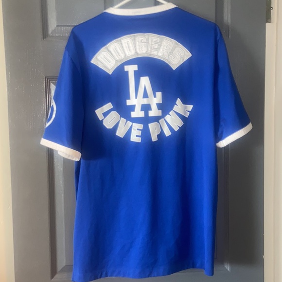 PINK Victoria's Secret Tops Victorias Secret Pink Dodgers Jersey